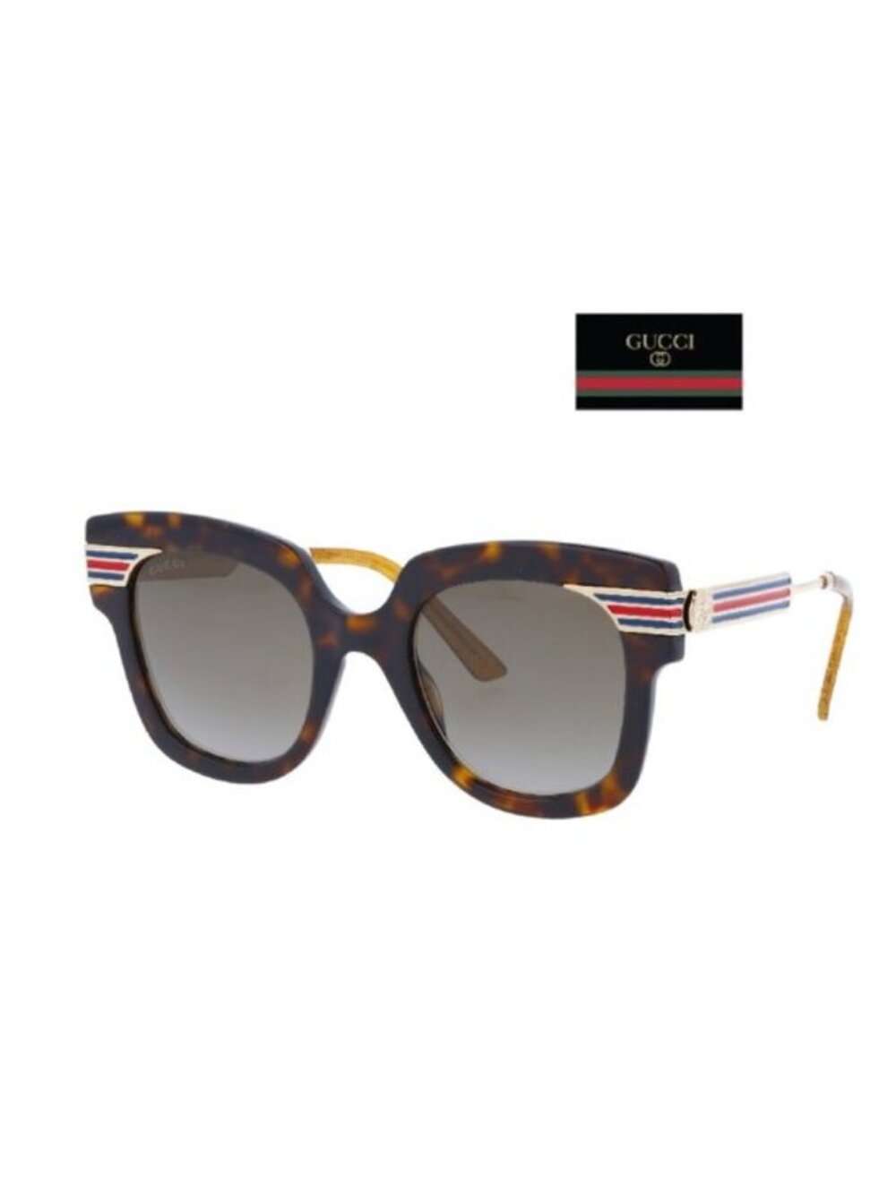 NEW ✅ Gucci GG0281SA 51MM 002 Square Sunglasses COMPLETE SET ⭐ NEW & AUTHENTIC